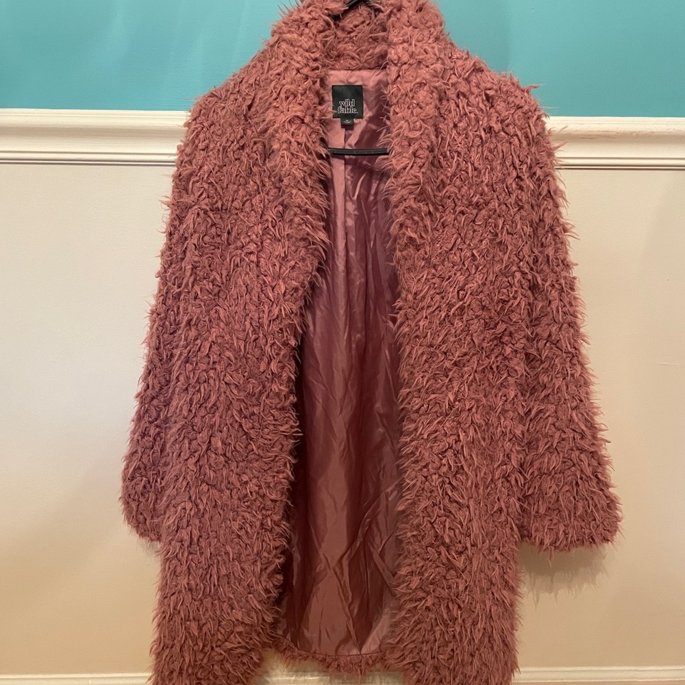 Faux fur women’s coat